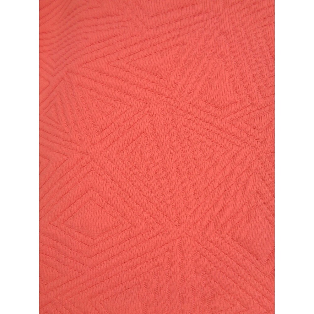 LuLaRoe Amelia Coral Dress Size Large Textured Geometric Triangle Diamond New - Picture 8 of 11